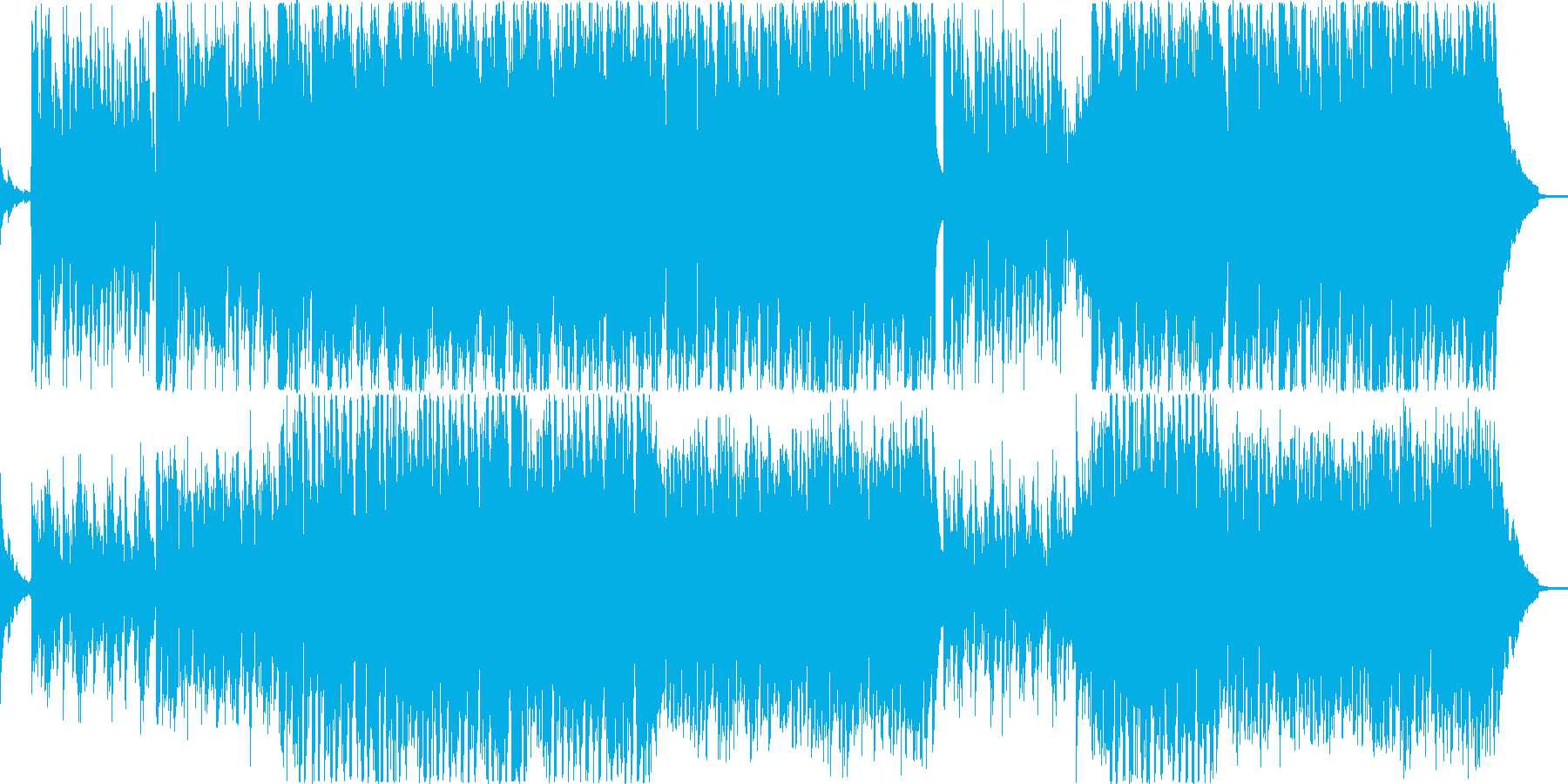 バンドが演奏しているインスト曲の再生済みの波形