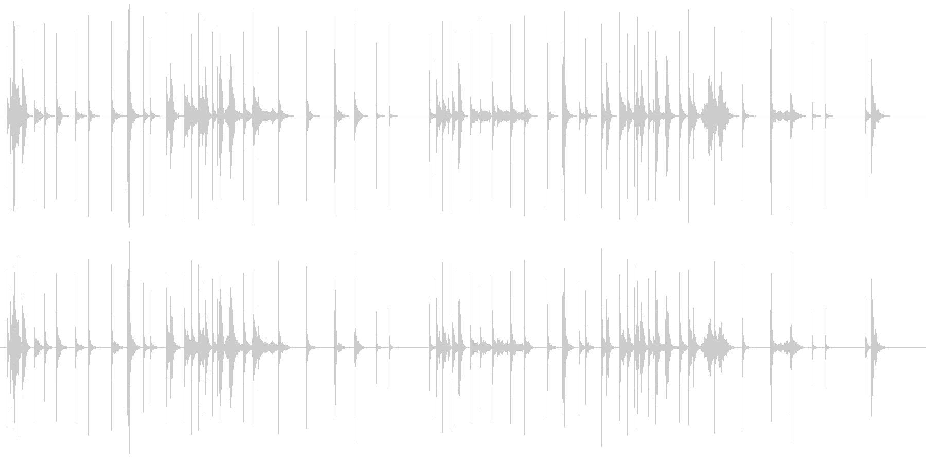 三味線が静けさの中に鳴り響く曲の未再生の波形