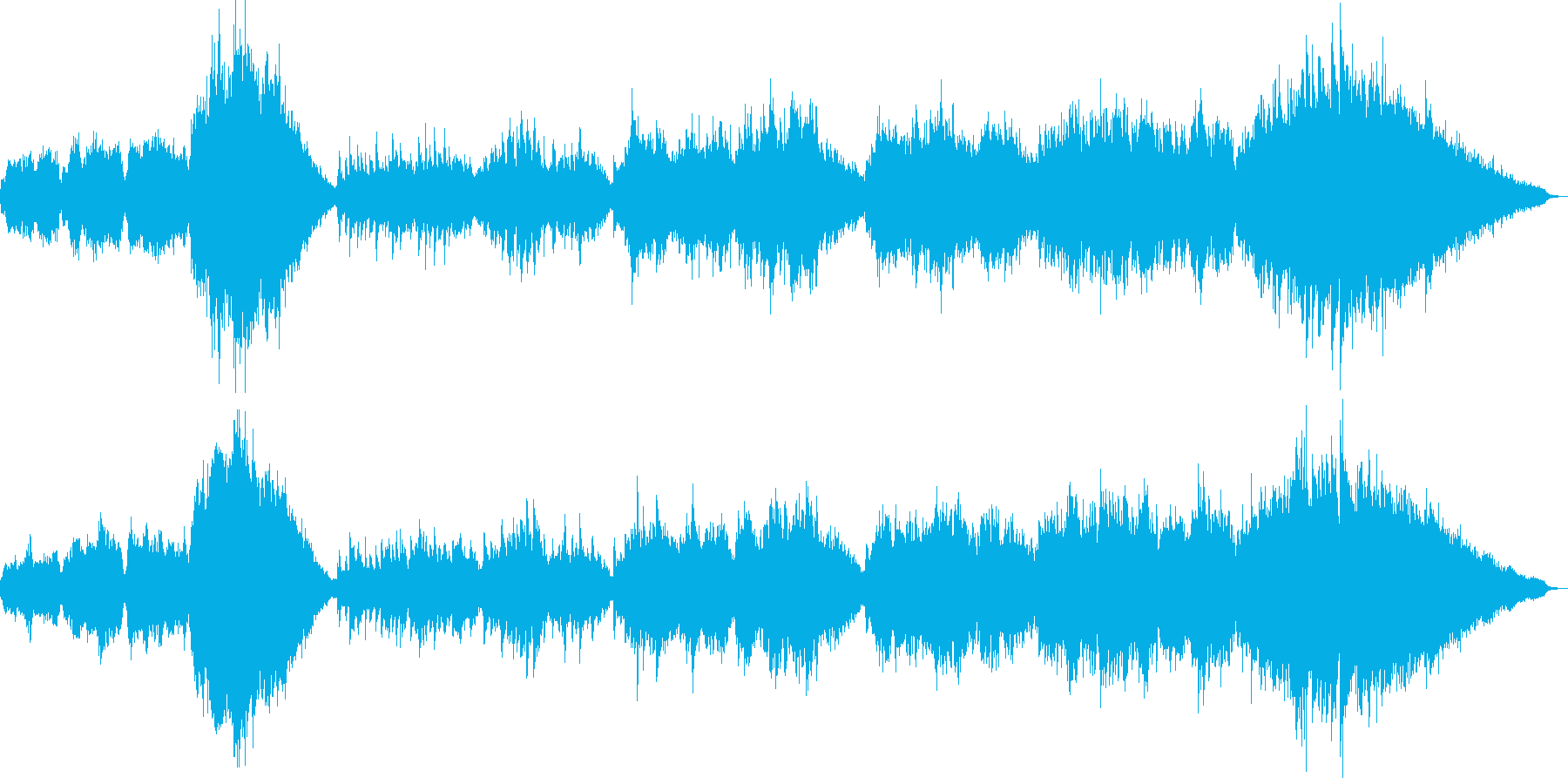 生命の誕生や息吹を呼び起こすピアノ弦楽曲の再生済みの波形