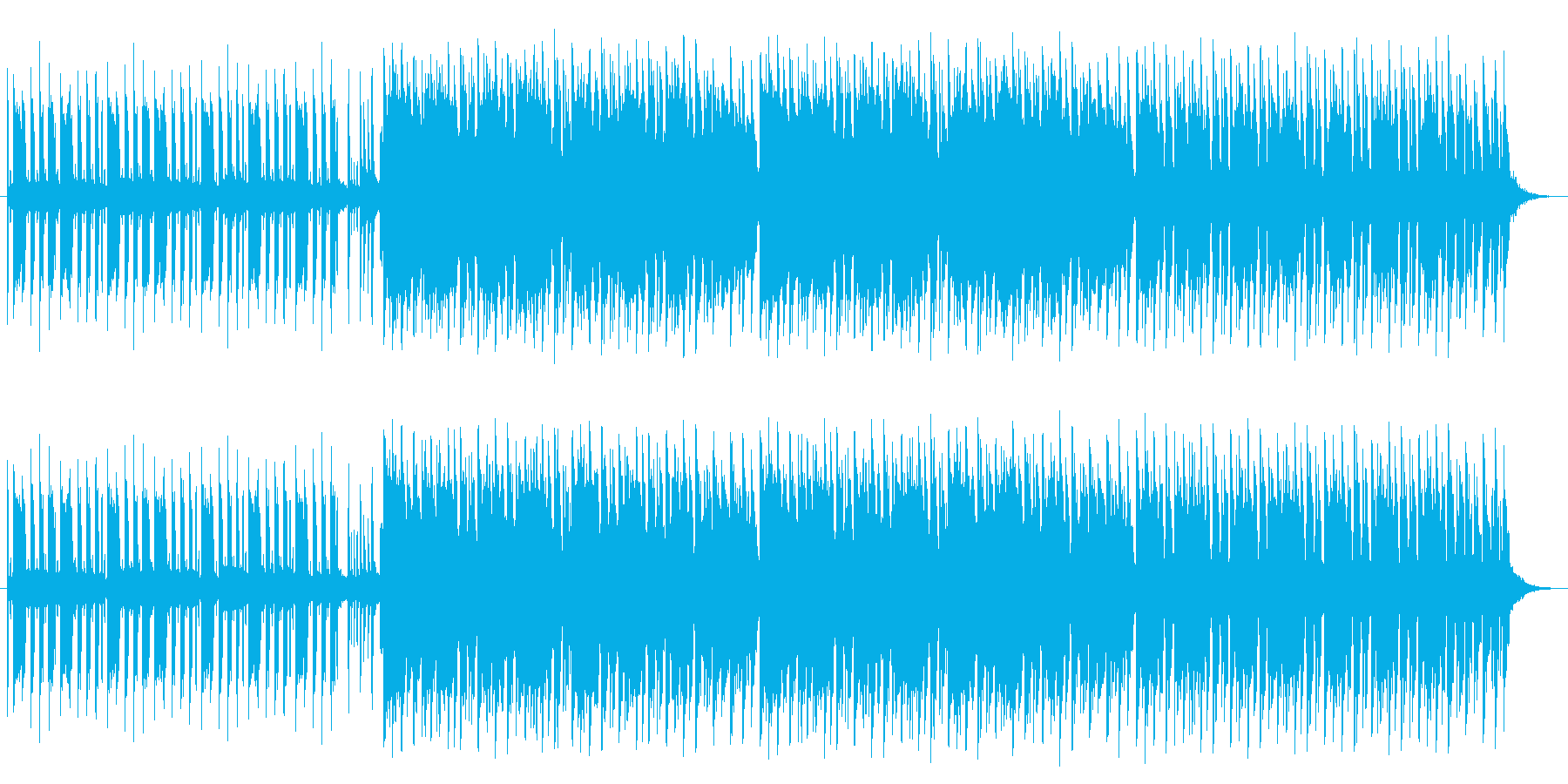 カッティングがファンキーな夏っぽい楽曲の再生済みの波形