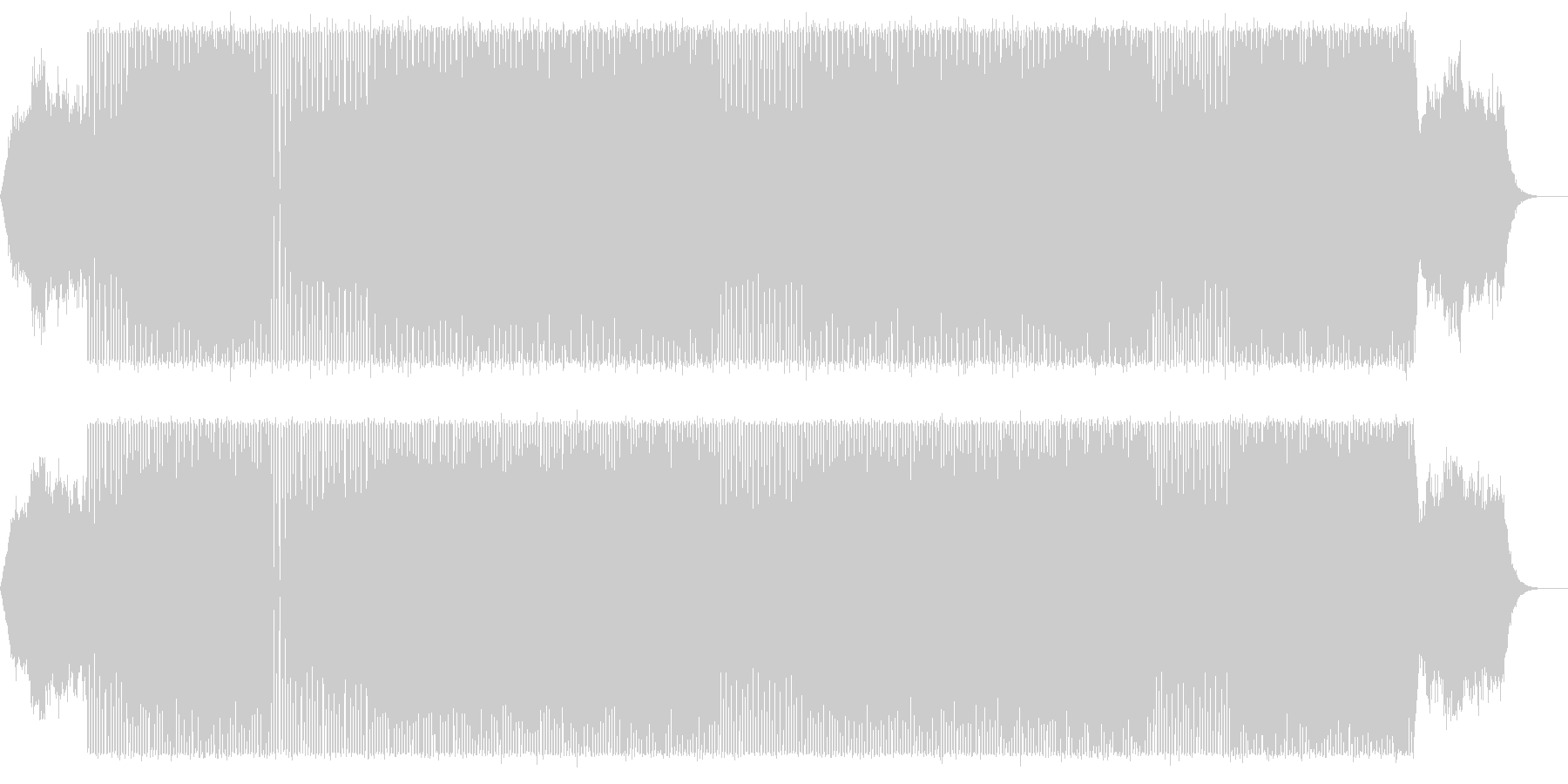 存在感有る低音、BGMに使いやすい中音域の未再生の波形