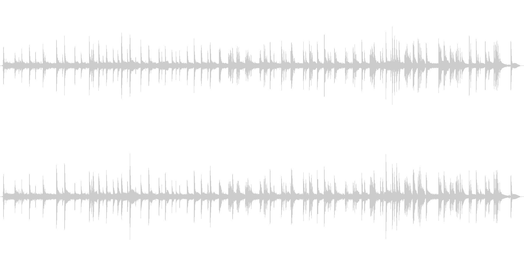 森の中で響く優しいピアノのBGMの未再生の波形