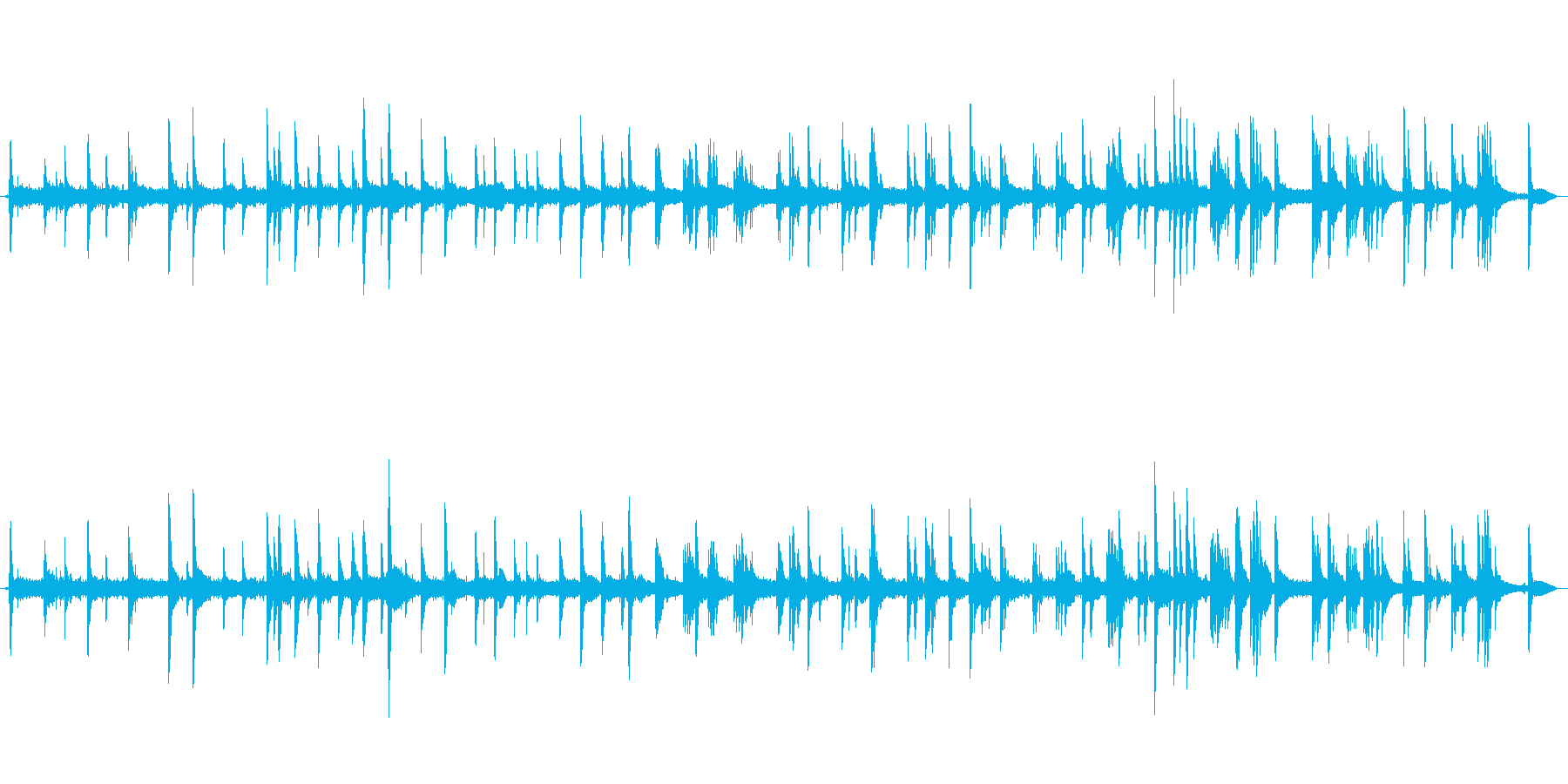 森の中で響く優しいピアノのBGMの再生済みの波形