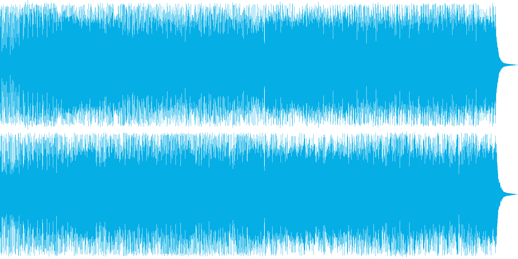 透明感のあるピアノとオーケストラの曲の再生済みの波形