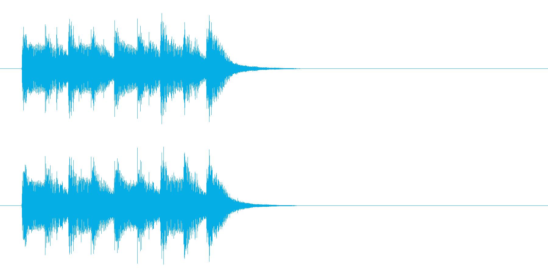 コーナー・タイトル風ワールド音楽の曲の再生済みの波形
