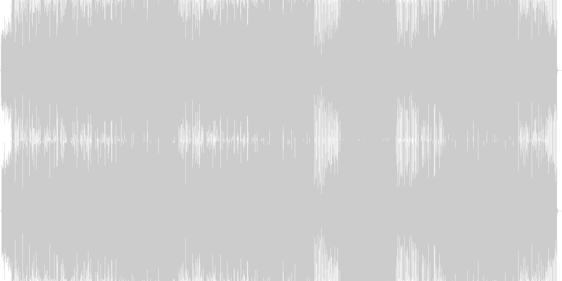 軽快な曲調。爽やかで切れのいいギターの未再生の波形