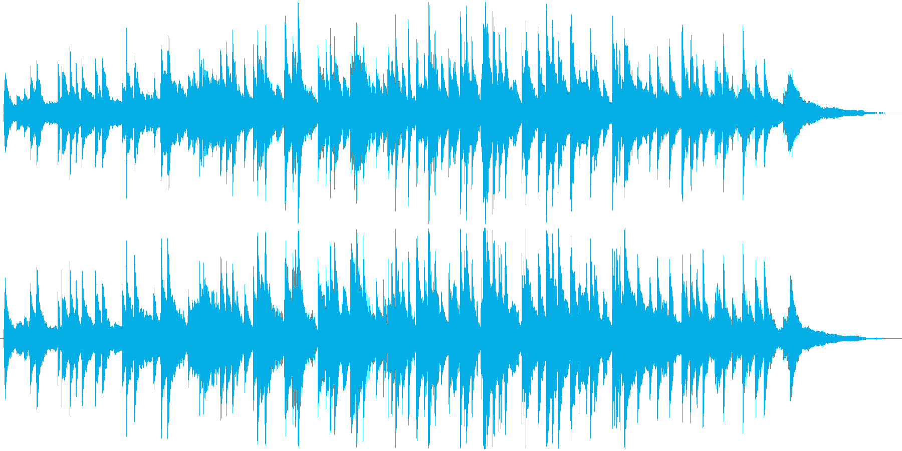 田舎・自然のゆったり・のんびりとした曲の再生済みの波形