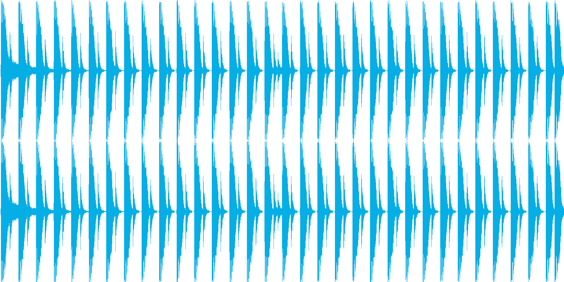 ハウスのリズムを基本にした楽曲です。の再生済みの波形