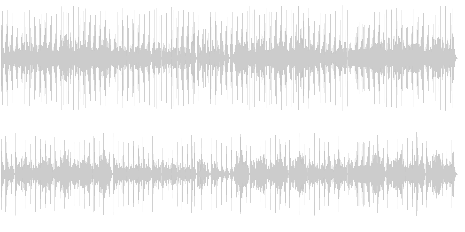 躍動感あるリズムの電子音の未再生の波形