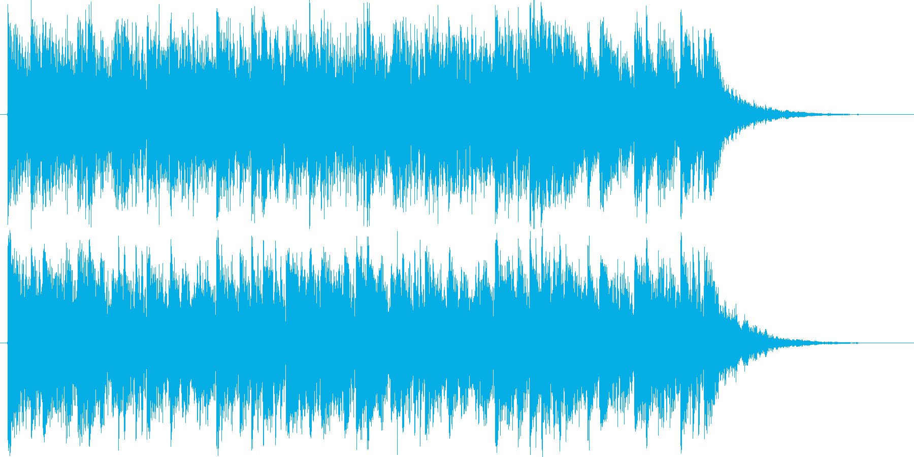 ロック、オーケストラ、リズムの融合ロゴの再生済みの波形
