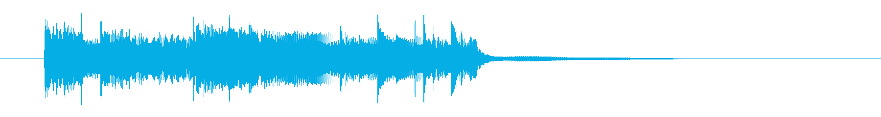 明るい元気のあるキラキラした高音の曲の再生済みの波形