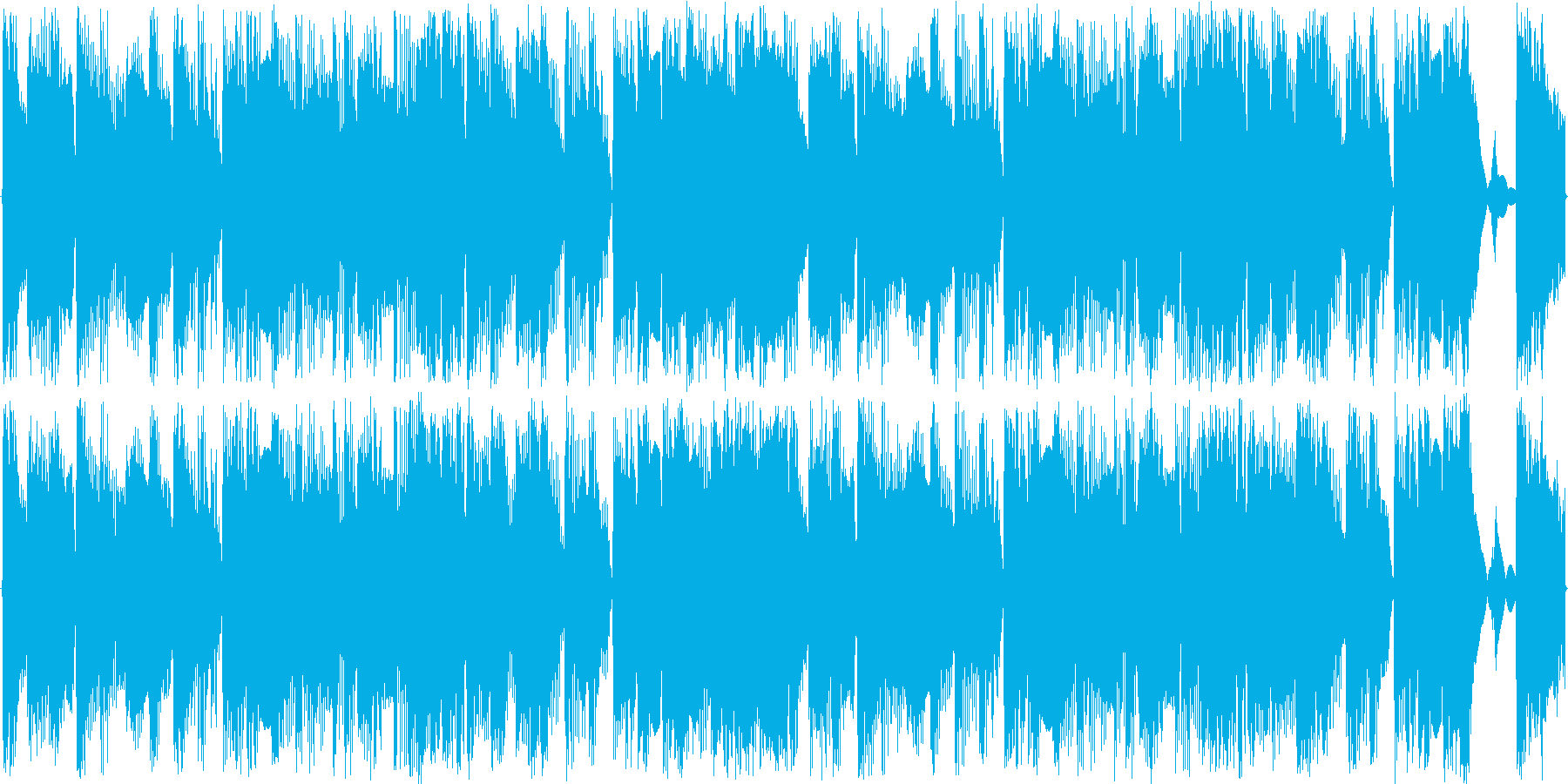 リズムを強調した楽曲です。の再生済みの波形