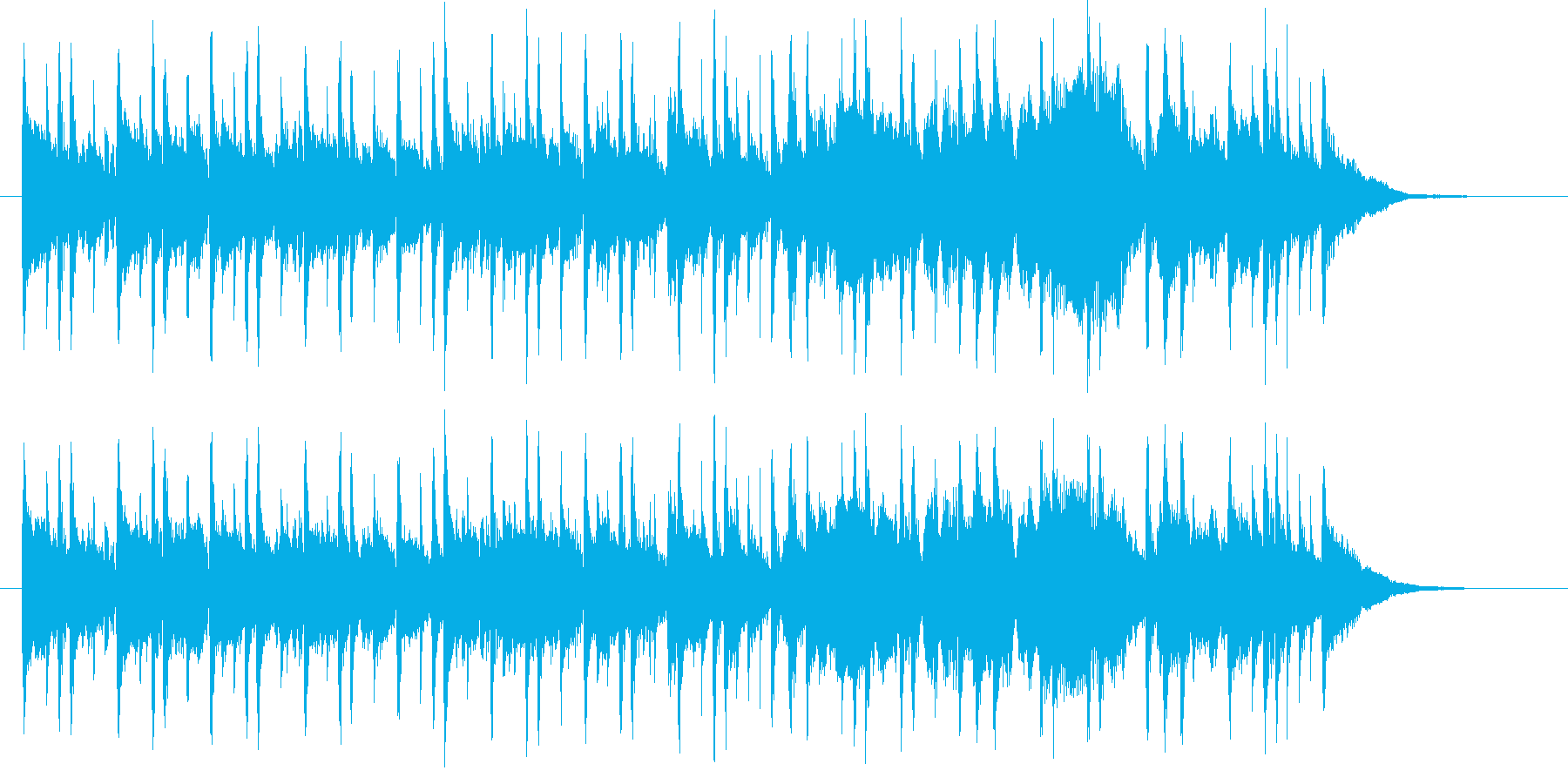 和やかでゆったりした音楽の再生済みの波形