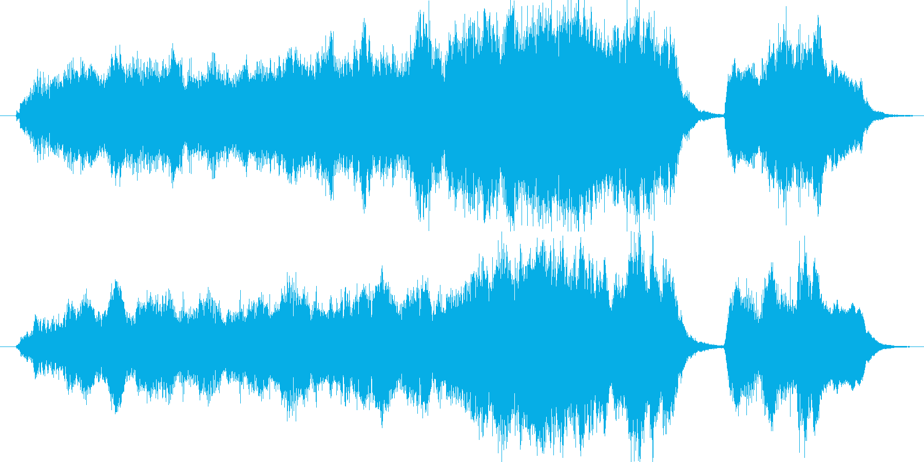 懐かしく壮大な心温まる楽曲の再生済みの波形