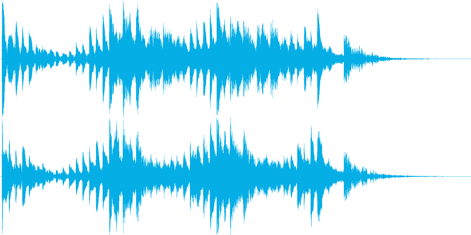 神秘的で幻想的なピアノ曲の再生済みの波形