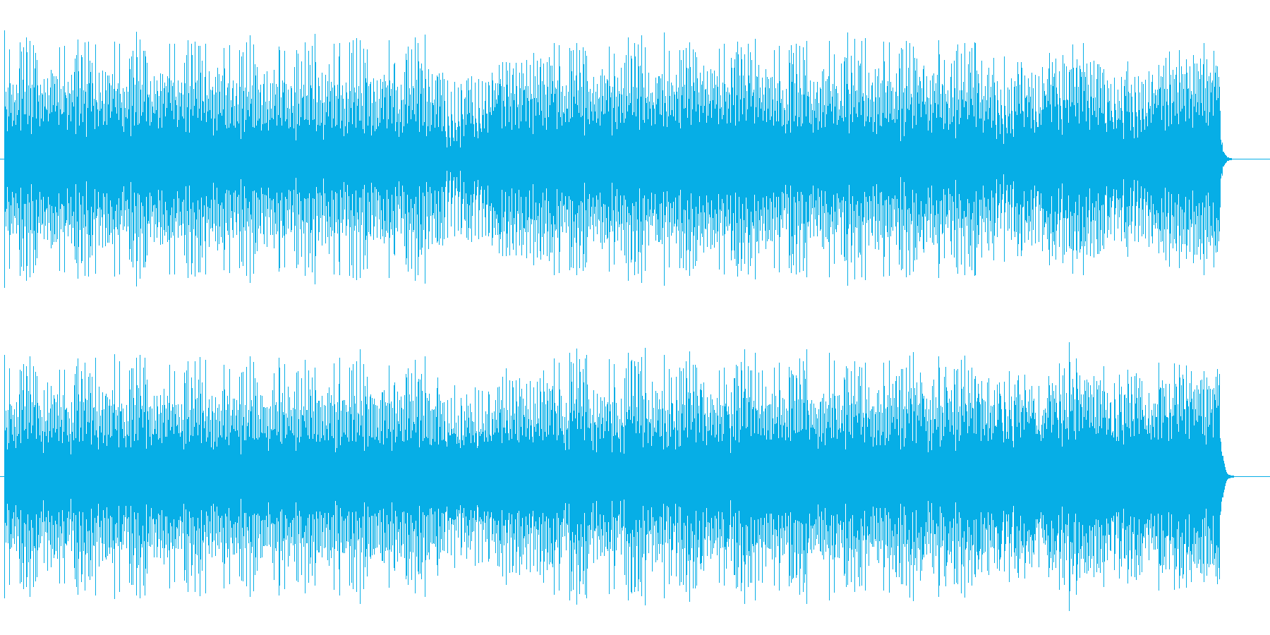 電子音で構成されたゲームミュージックの再生済みの波形