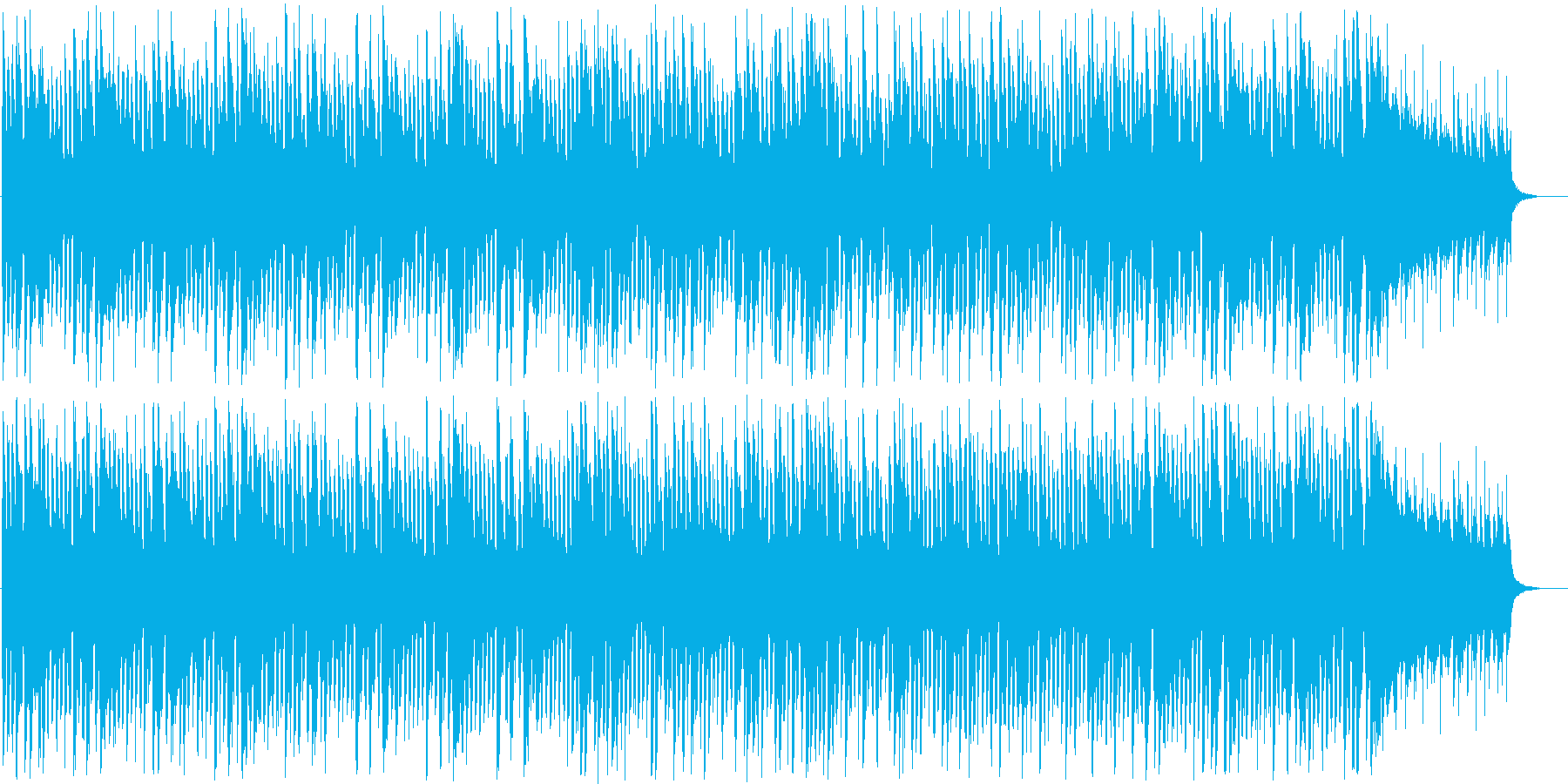 軽快で活気あるインフォメーション曲の再生済みの波形