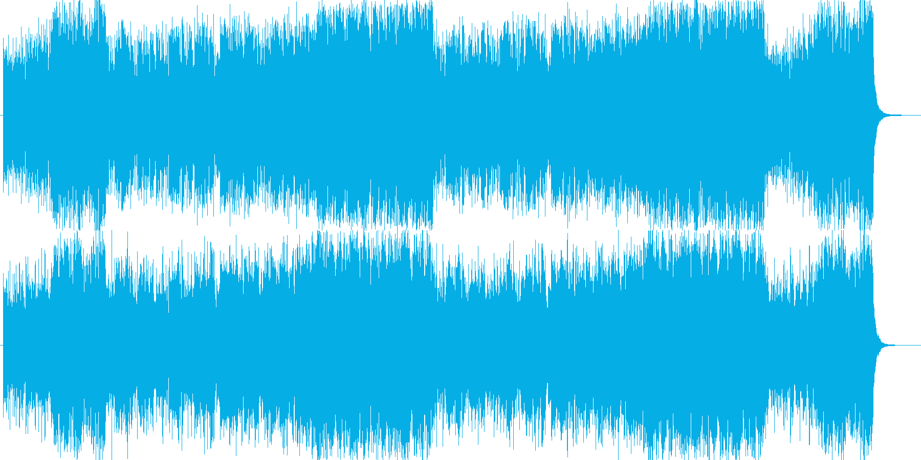 洋楽器で表現した和風曲の再生済みの波形
