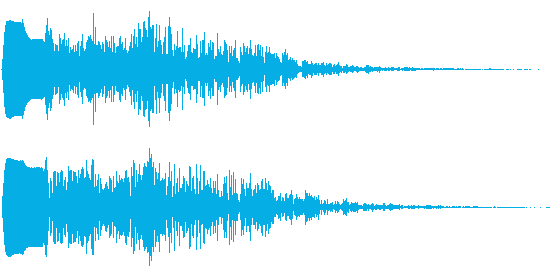 ピィゥゥゥ。落ちる・下がる・飛んでいく音の再生済みの波形