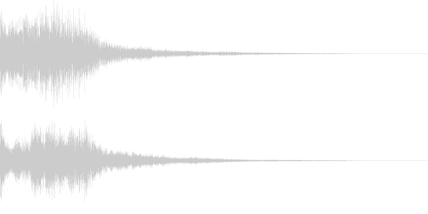 ティロリというキラッとした決定音ですの未再生の波形
