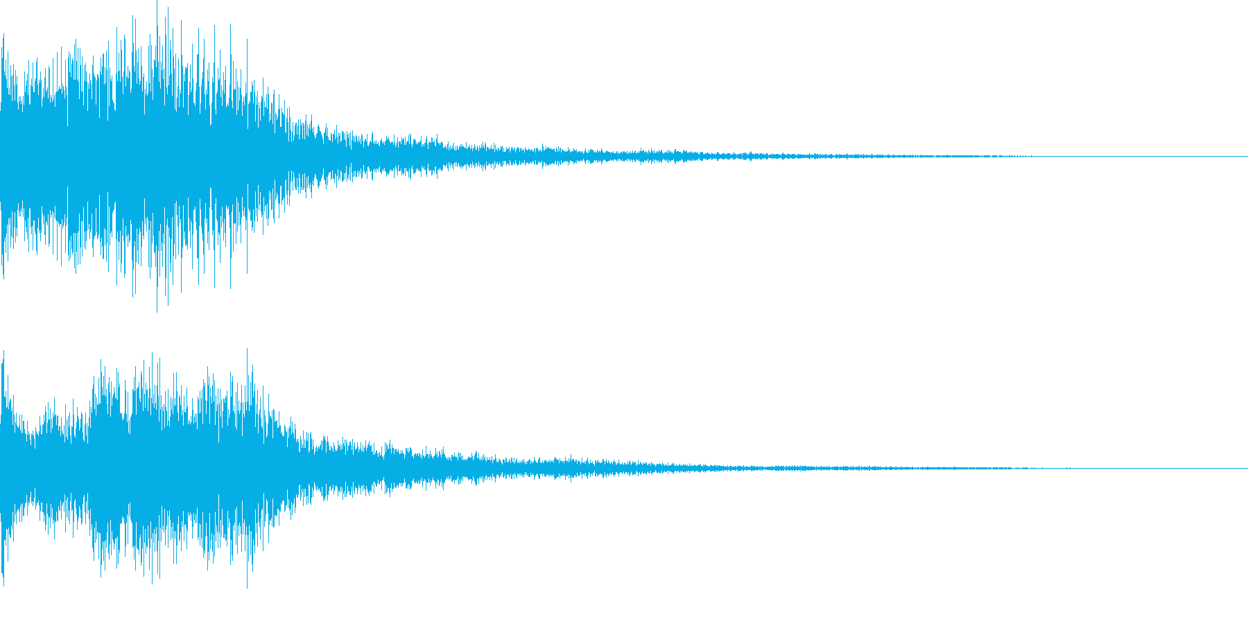 ティロリというキラッとした決定音ですの再生済みの波形