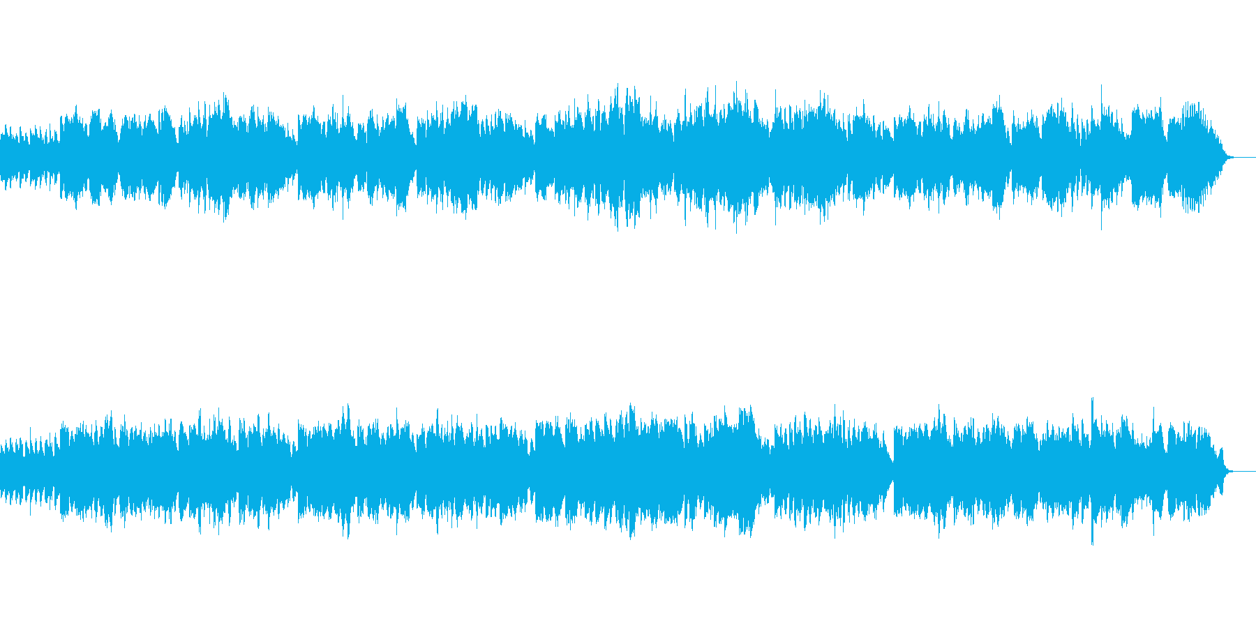 フルートとハープの穏やかなクラシック曲の再生済みの波形