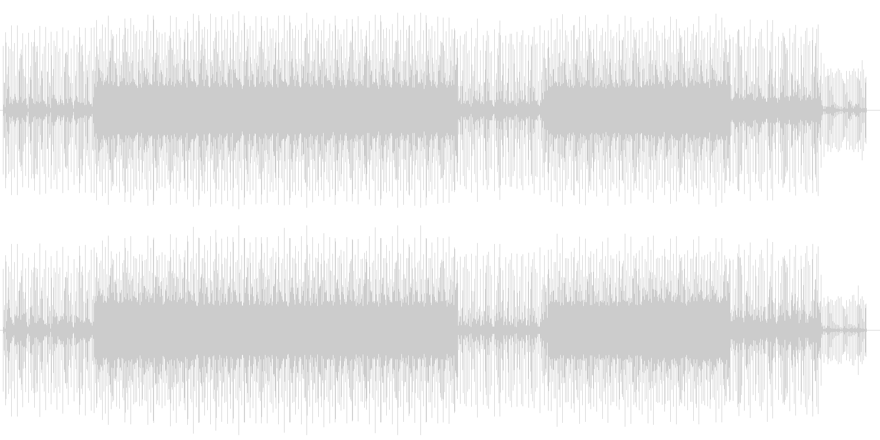 フワフワしたイメージの魅惑的な曲の未再生の波形