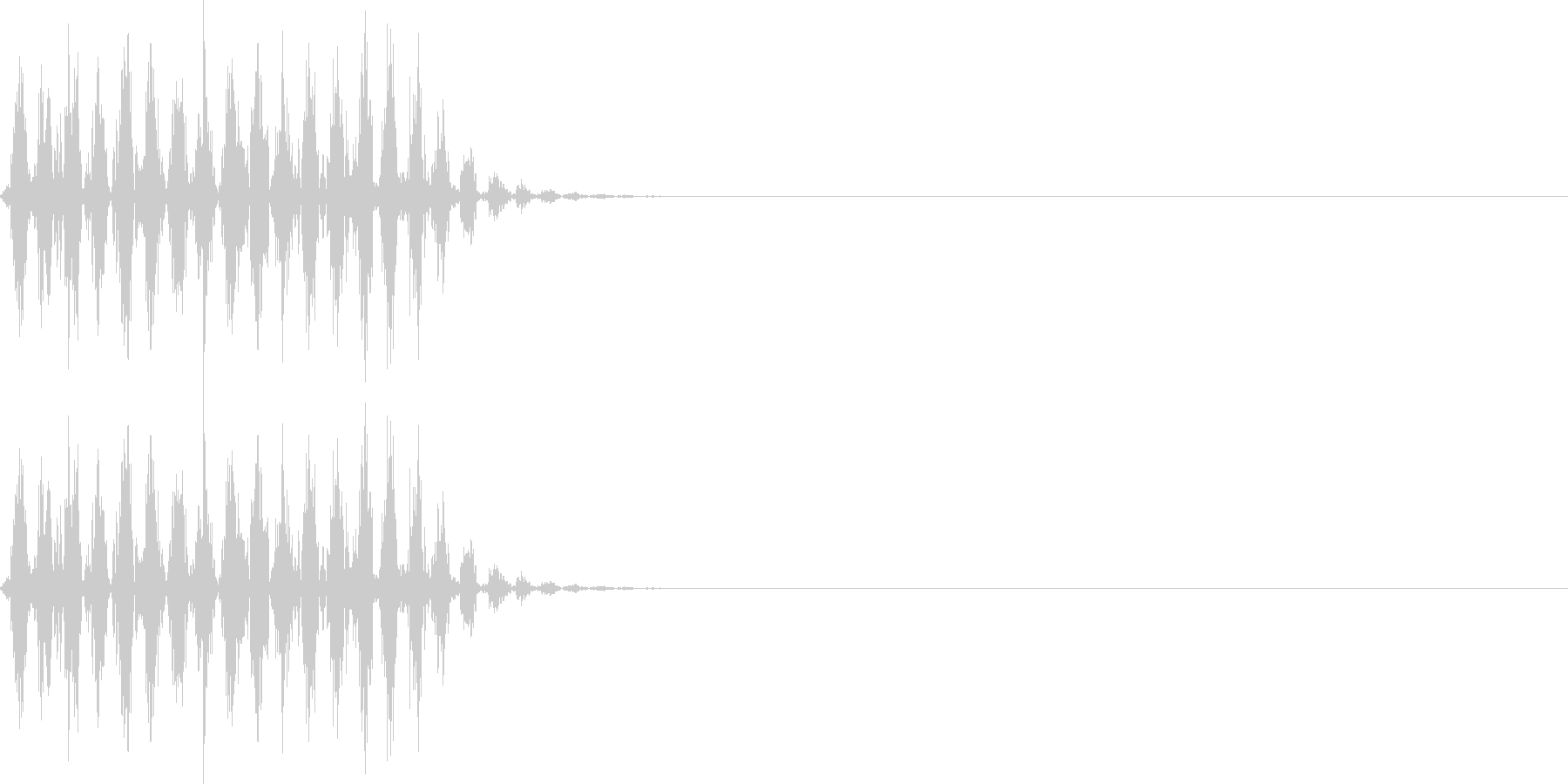 打撃音(マイナス_ダメージ_少し長い)の未再生の波形