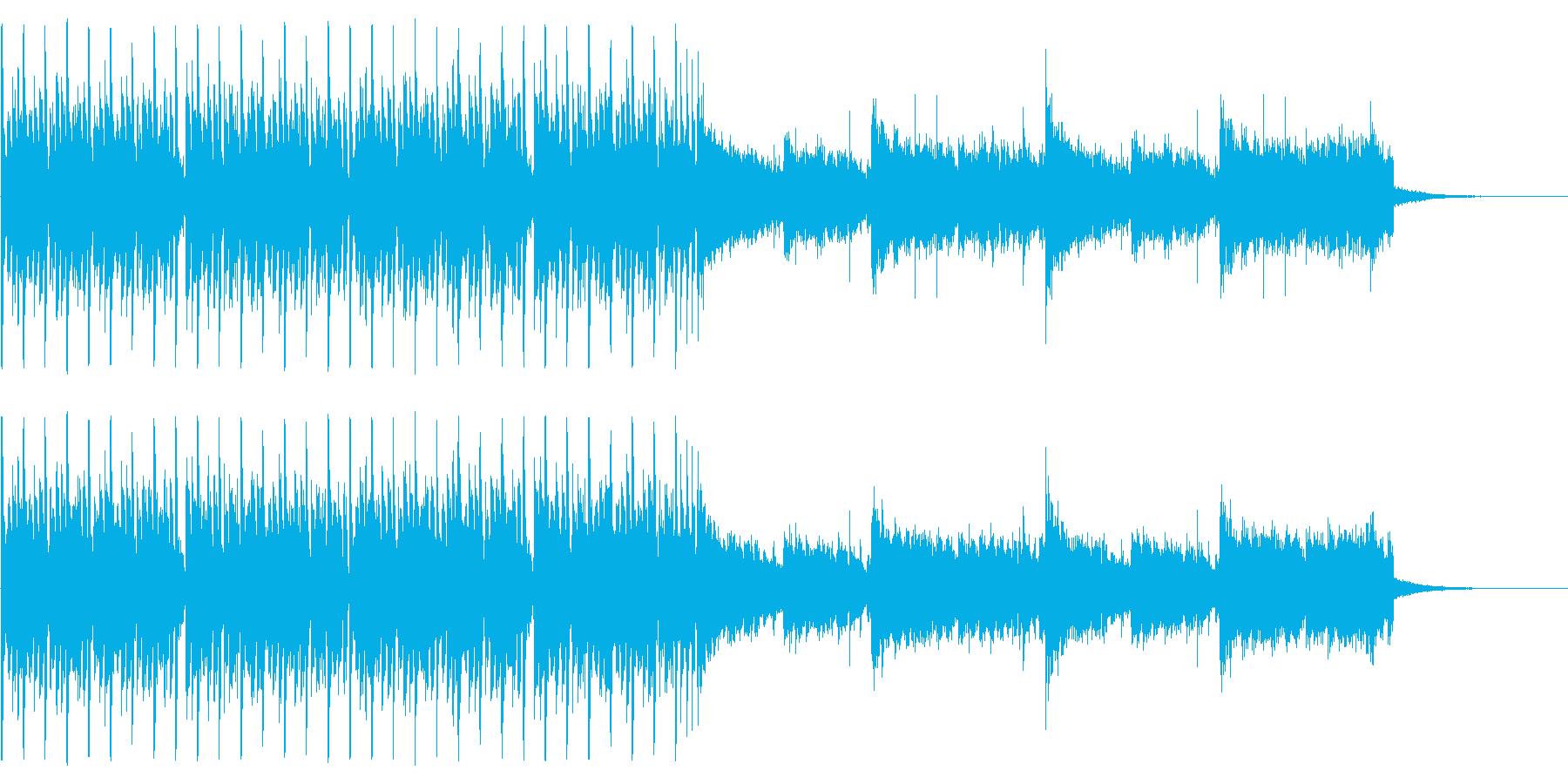 CM等で使われる事を想定した短い曲の再生済みの波形
