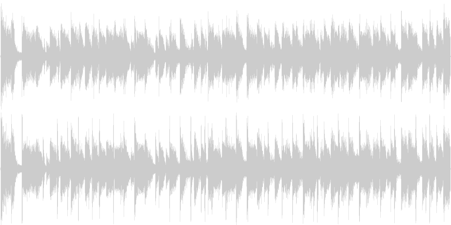 ハウス系のドラムを強調した楽曲です。の未再生の波形