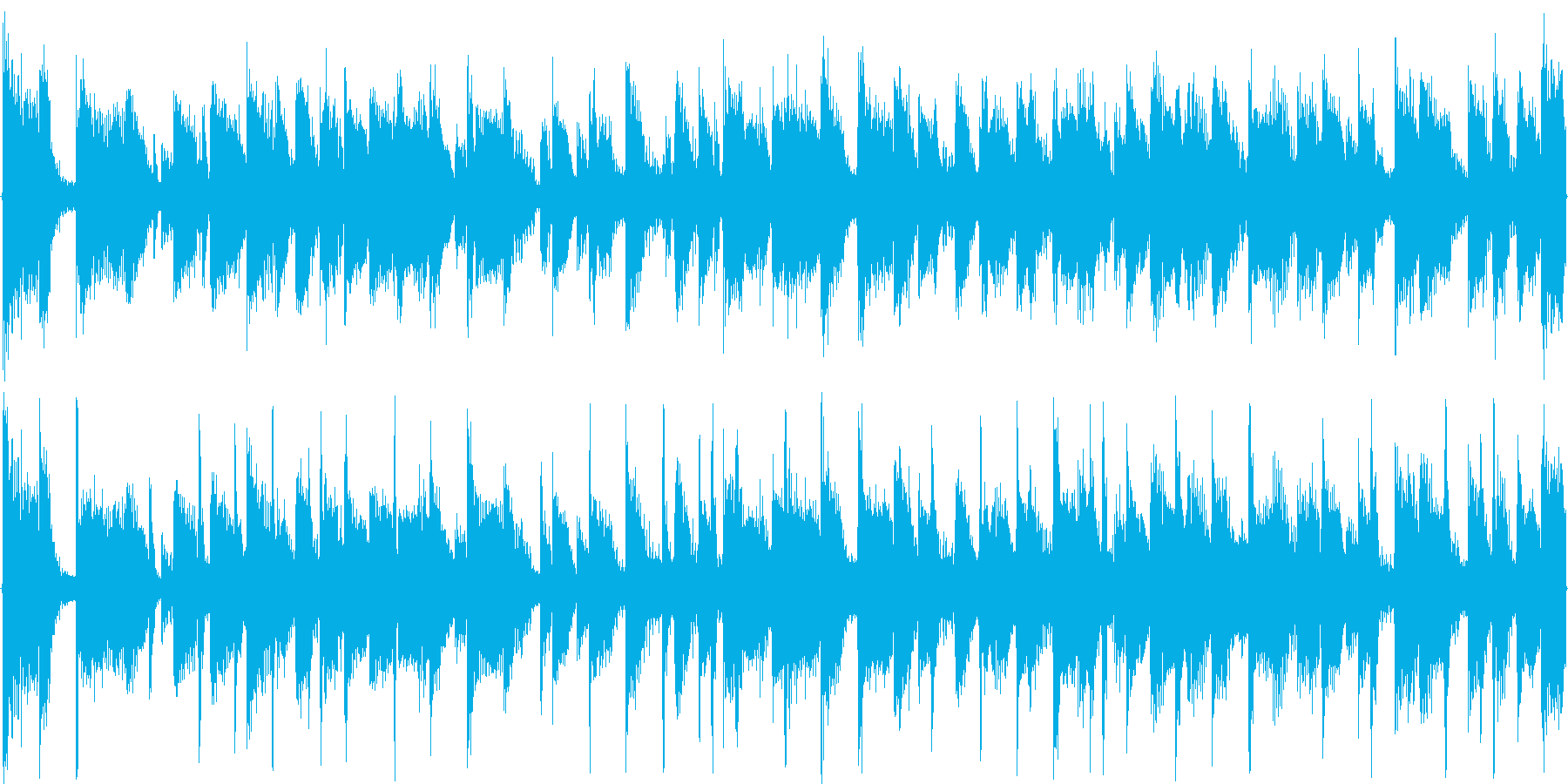 ハウス系のドラムを強調した楽曲です。の再生済みの波形