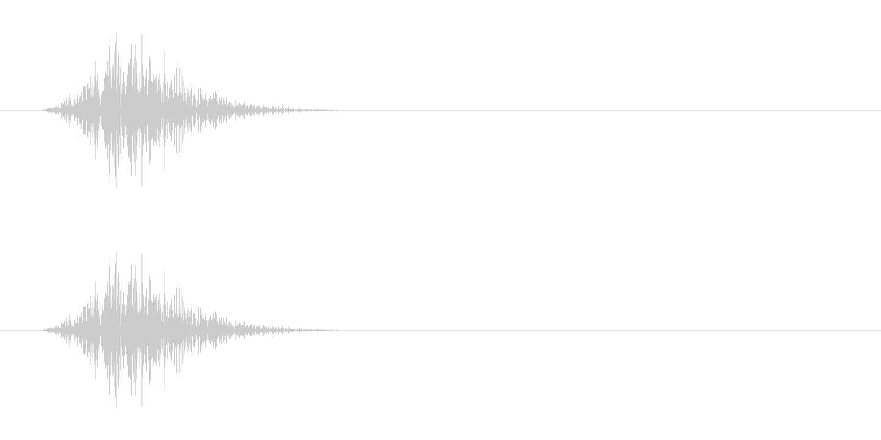 マントを脱ぐ音ですが動作と組み合わせる…の未再生の波形