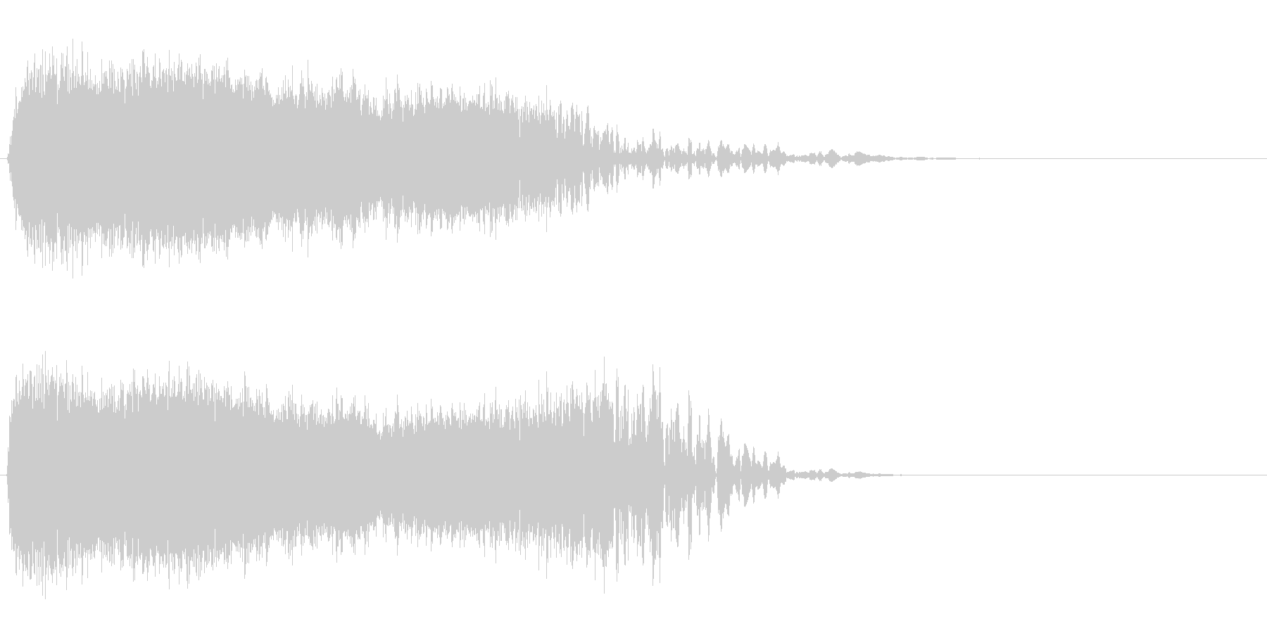びしゅ~んという感じの音ですの未再生の波形