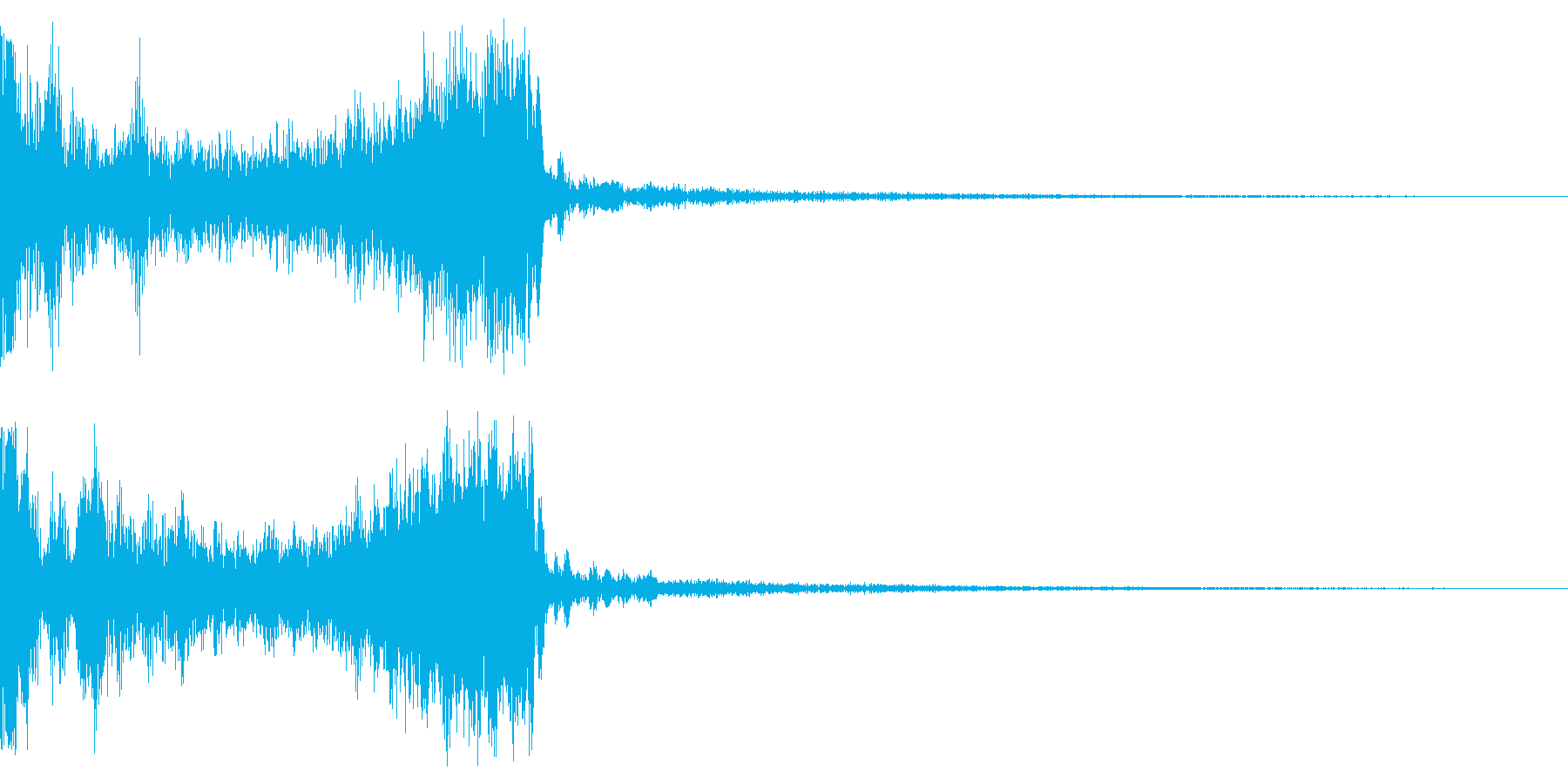 アタック系の音+空間の再生済みの波形