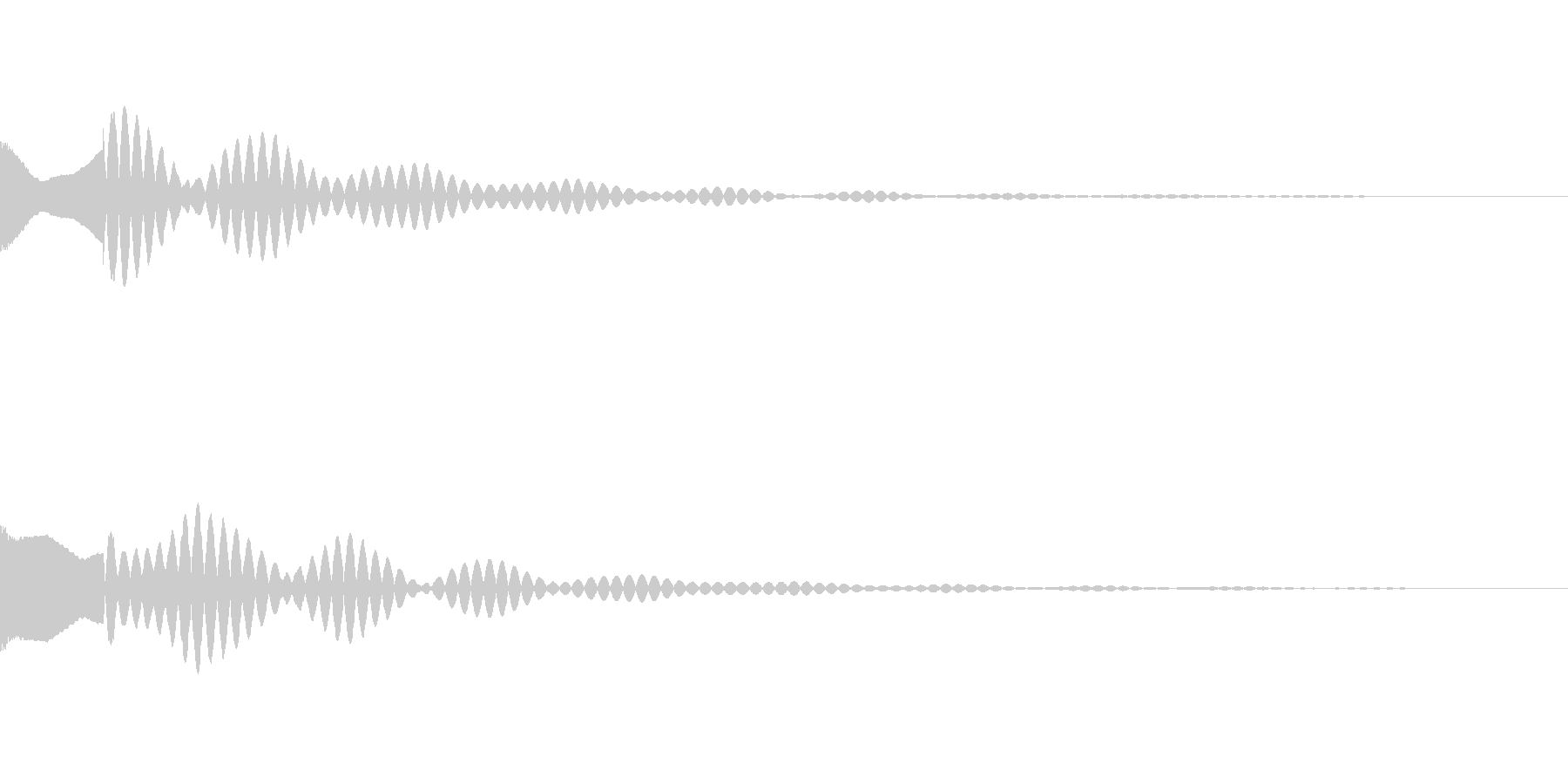 サスペンスっぽい怪しい単音のエレピの音の未再生の波形