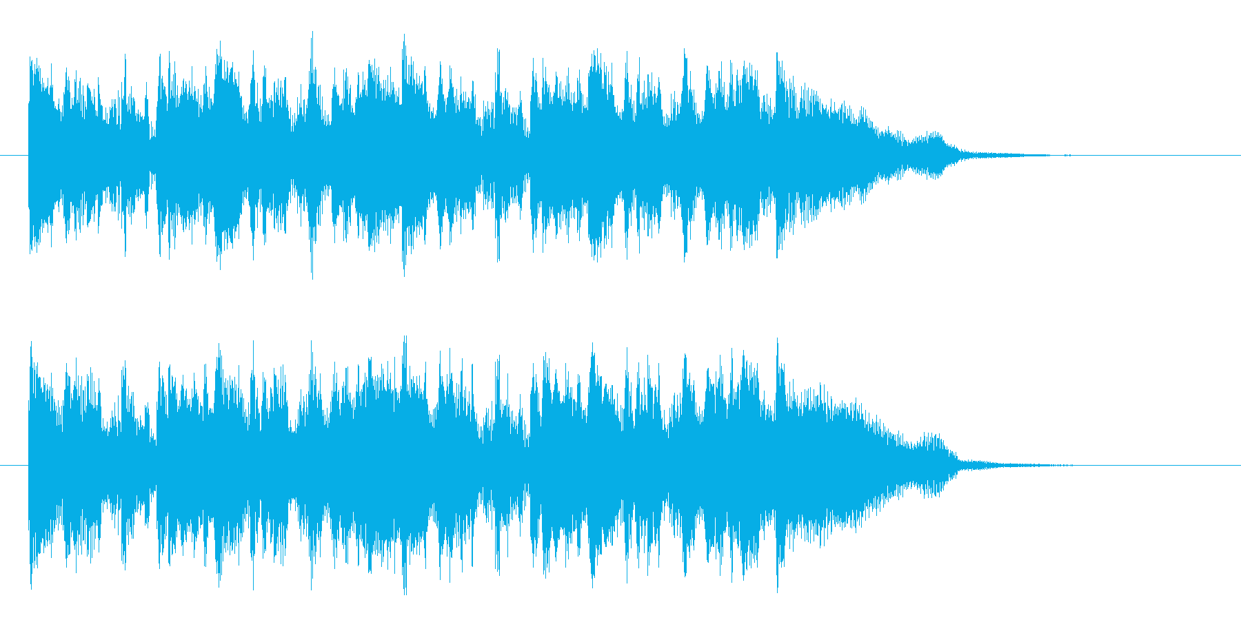 カフェミュージック的なジングル曲の再生済みの波形