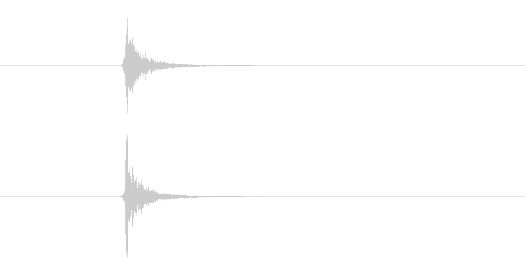 キーン(グラスの音)の未再生の波形