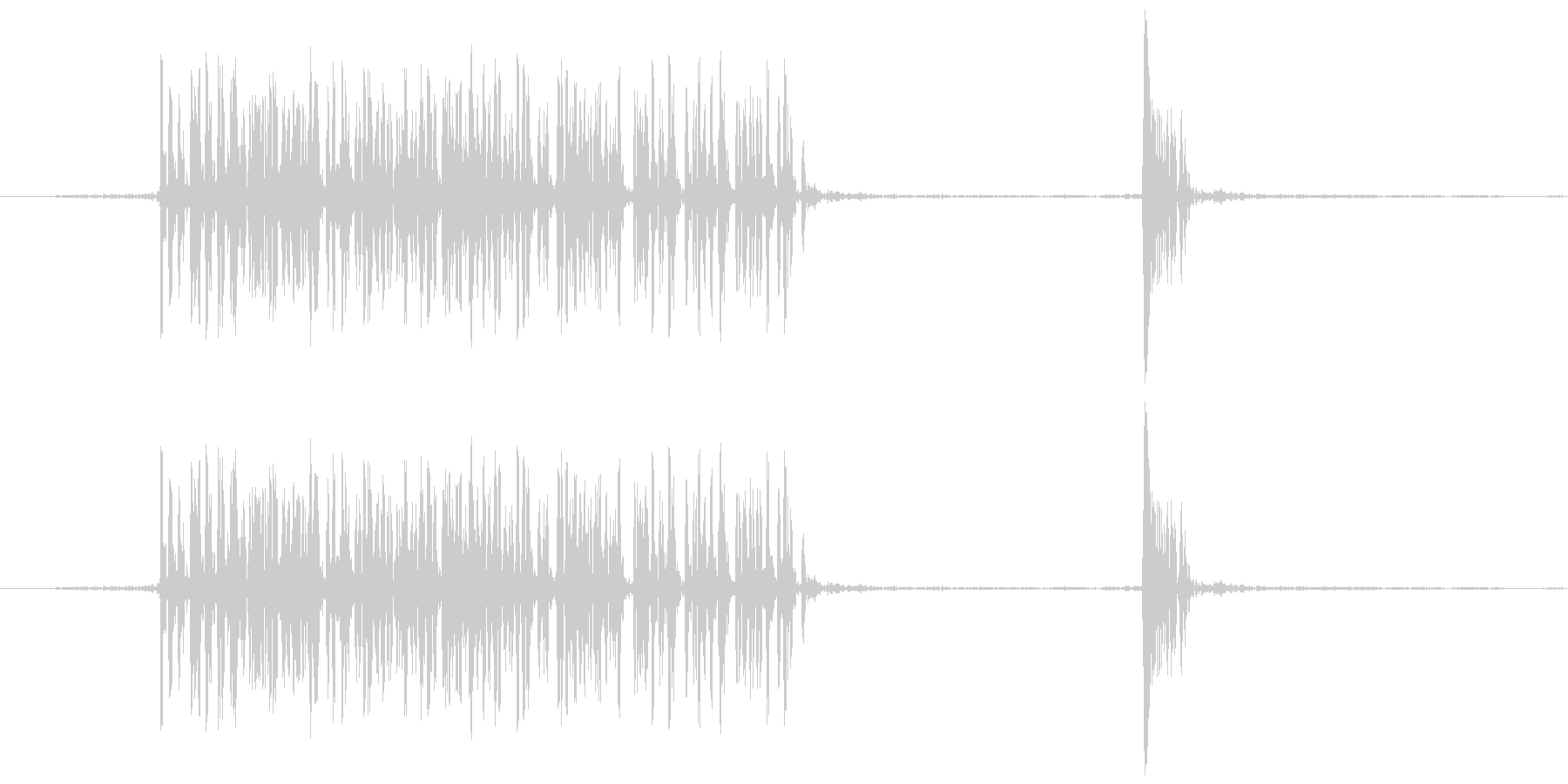 ザッピングのザッ、という音ですの未再生の波形