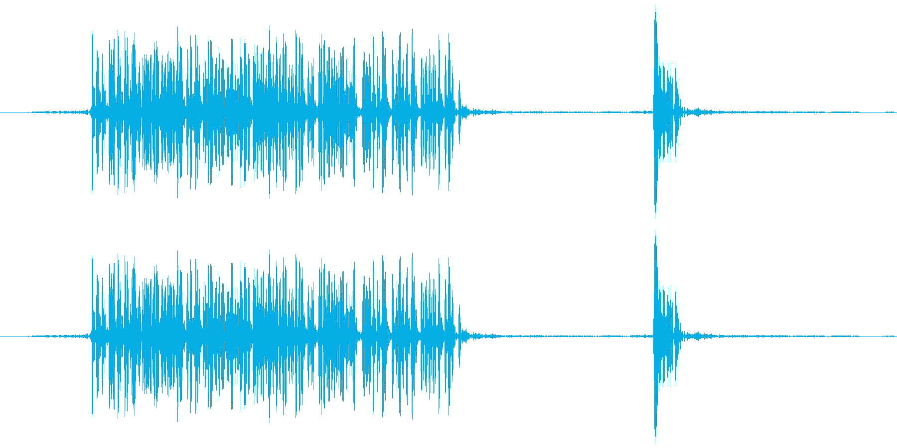 ザッピングのザッ、という音ですの再生済みの波形