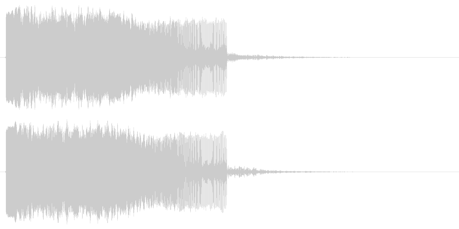 落ちる音の未再生の波形