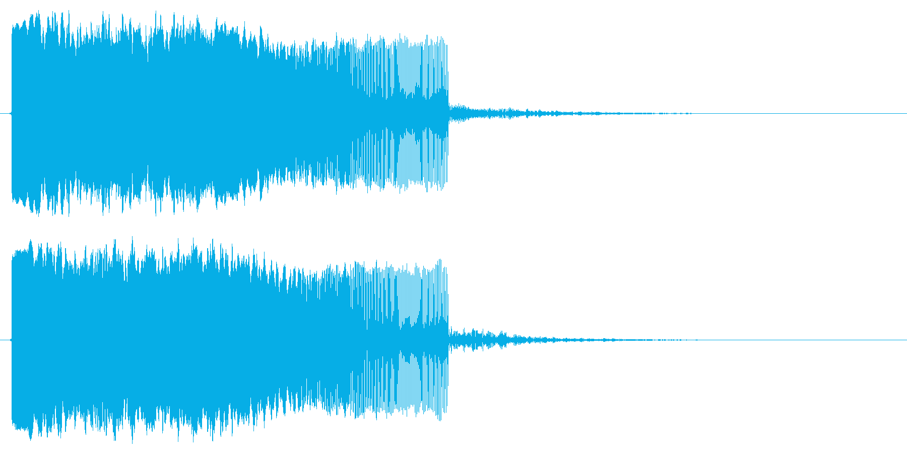 落ちる音の再生済みの波形