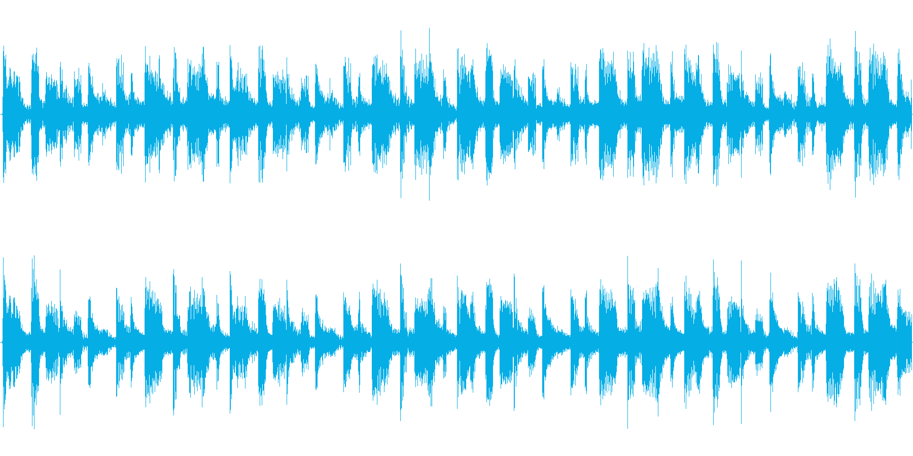 ドラムを強調した楽曲です。の再生済みの波形