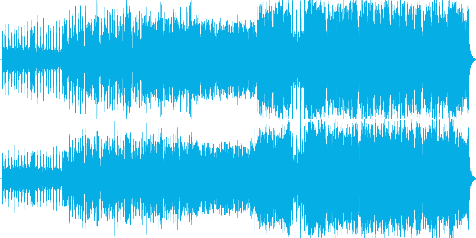 爽やか、疾走感のあるBGMの再生済みの波形