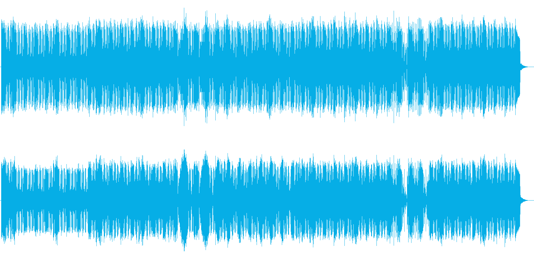 金属音とベースがメインの不思議系楽曲の再生済みの波形