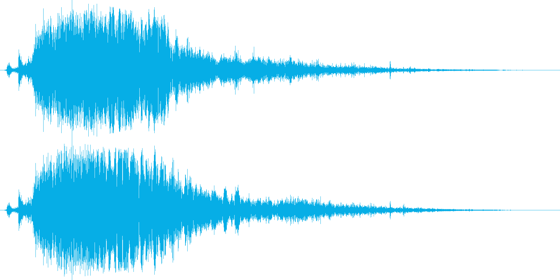 刀や剣の抜刀/斬撃のリアルな効果音10cの再生済みの波形