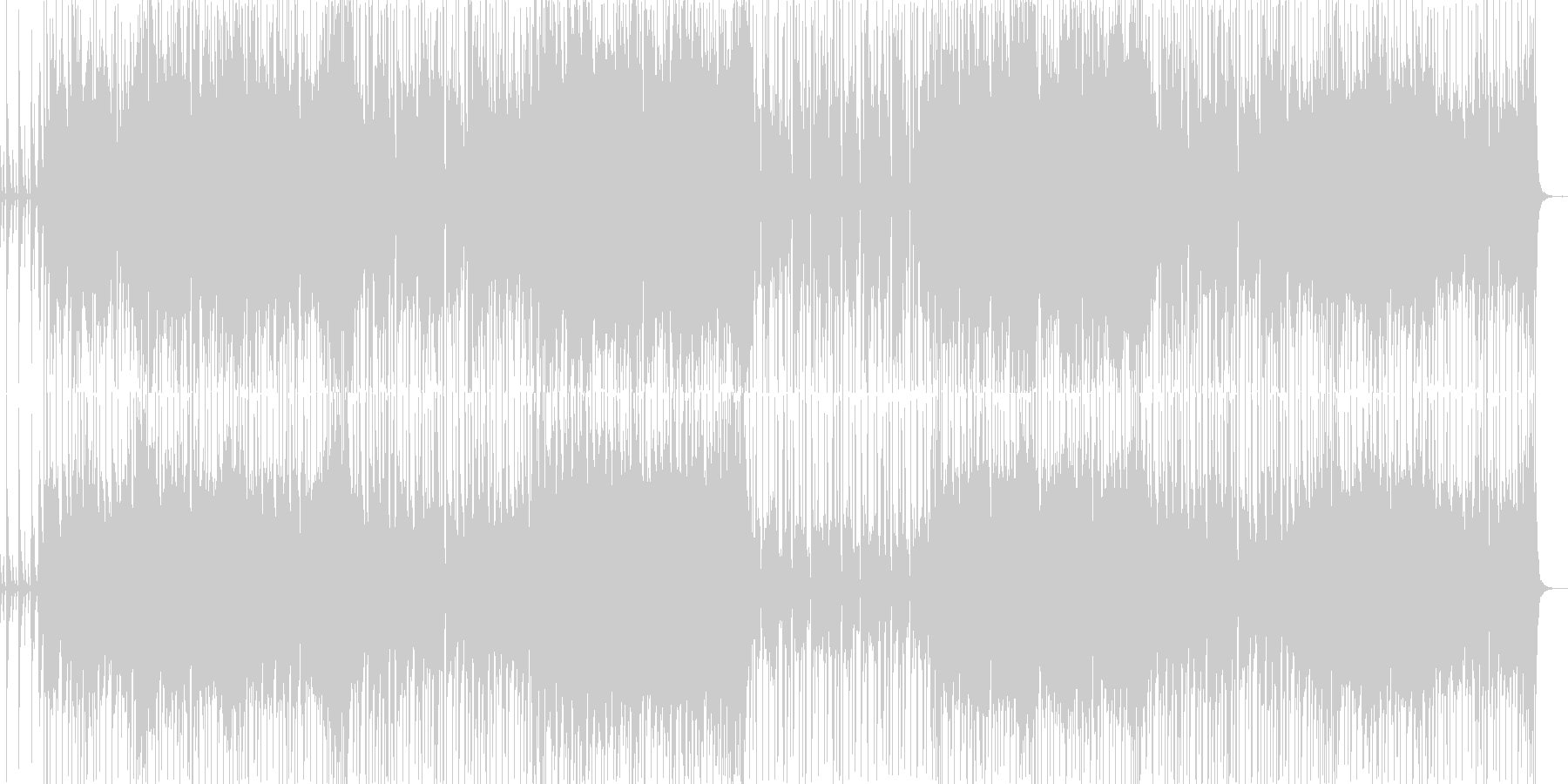 切なく不思議な感じのBGMの未再生の波形