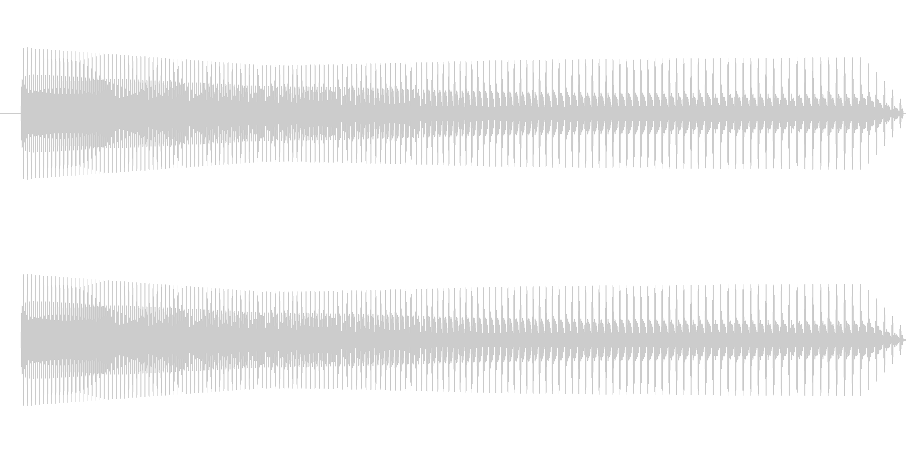 一撃アクセントにの未再生の波形