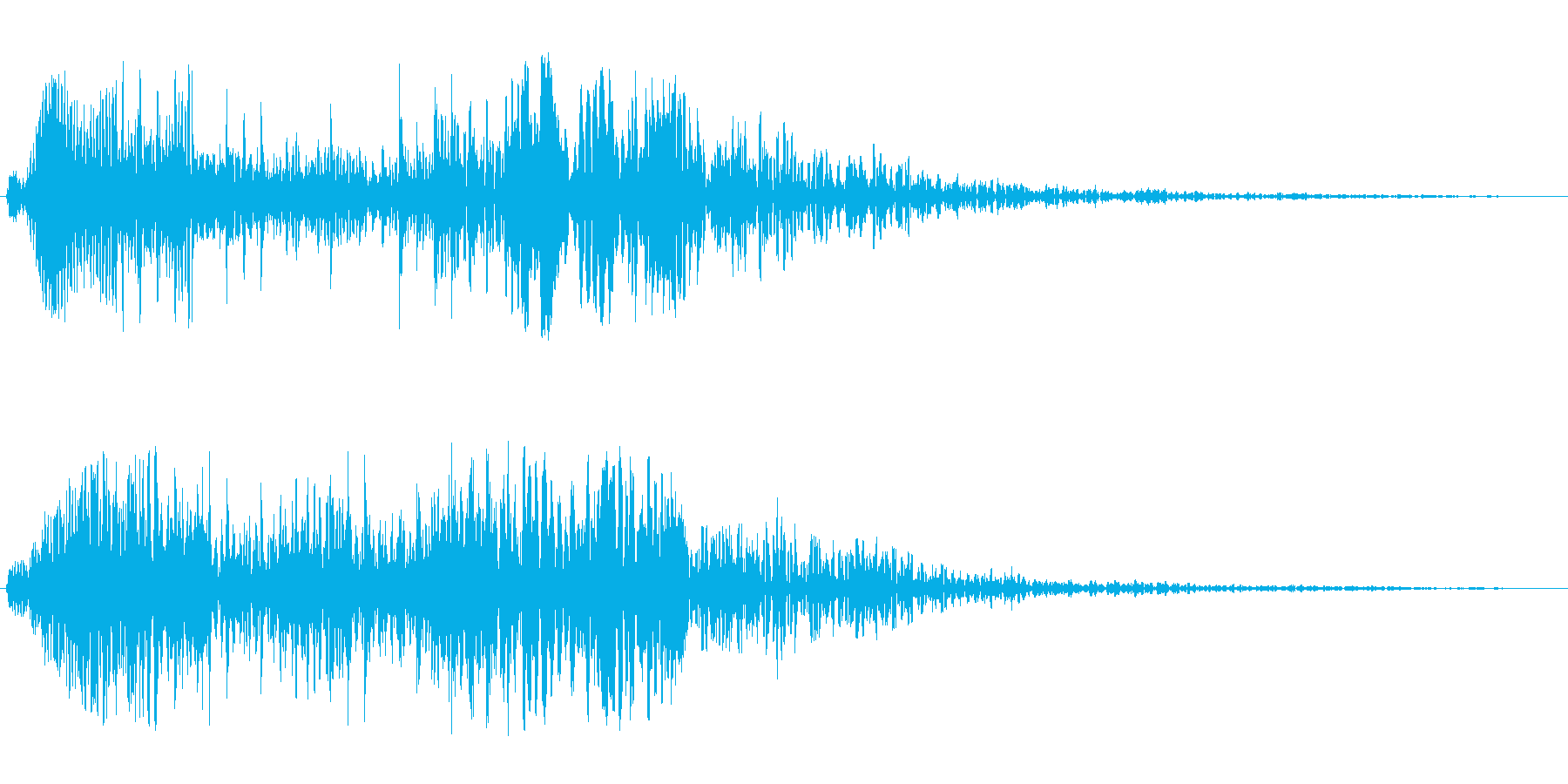 シュルルルル(少し気味が悪い音)の再生済みの波形