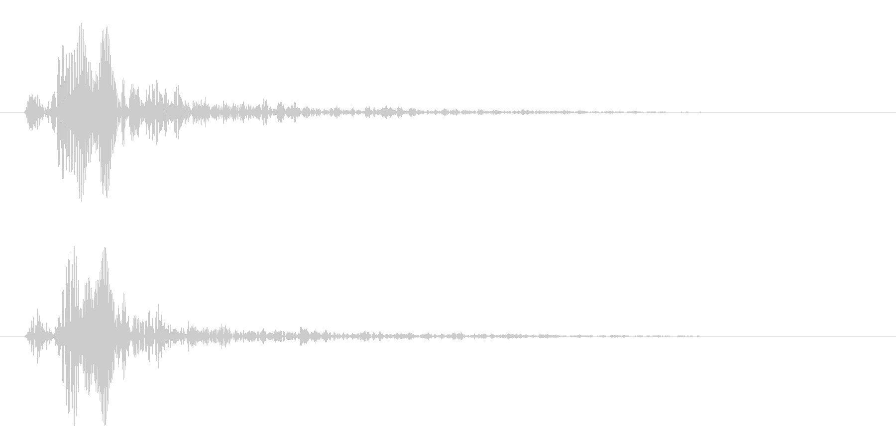 短い滴るような音(ピュッ)の未再生の波形