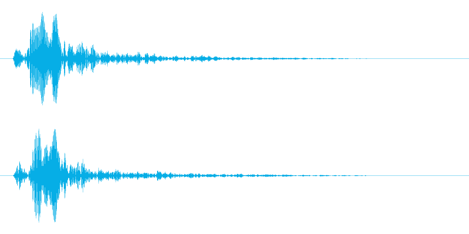 短い滴るような音(ピュッ)の再生済みの波形